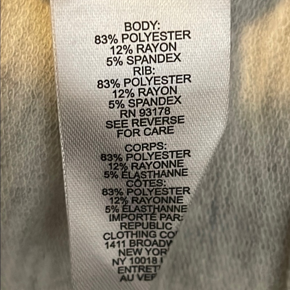 Workshop Republic Clothing Lightweight Embroidered Gray Top NWT - Picture 12 of 13